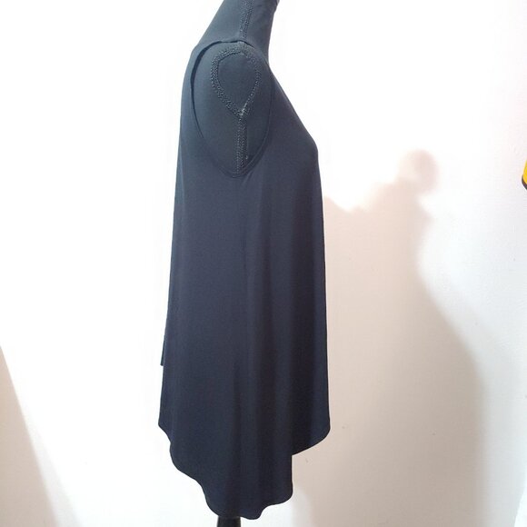 EILEEN FISHER STRETCH ASYMETRICAL TANK TUNIC - Picture 3 of 7